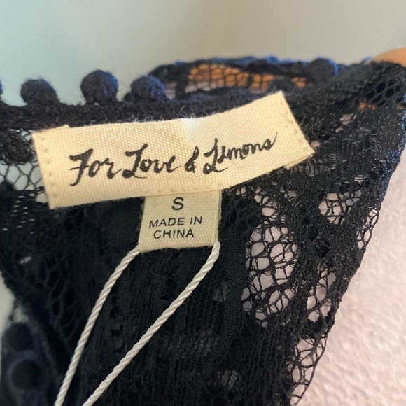 For Love And Lemons Black Lace Dress SizeSmall, Open Back, Long Sleeve Dress - Picture 5 of 16